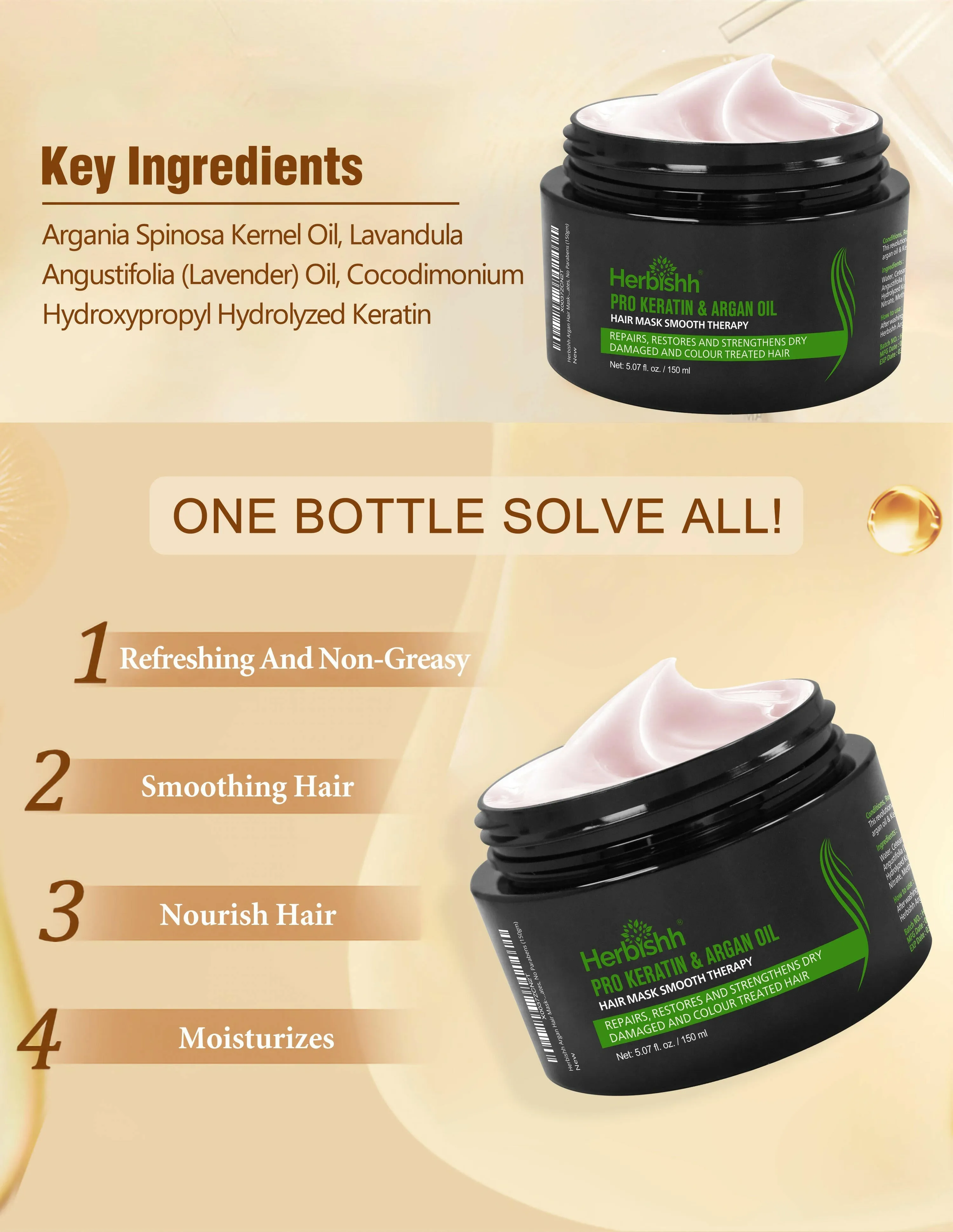 AS - Hair Volumizing Kit & Pro- Keratin Hair Mask - Herbishh