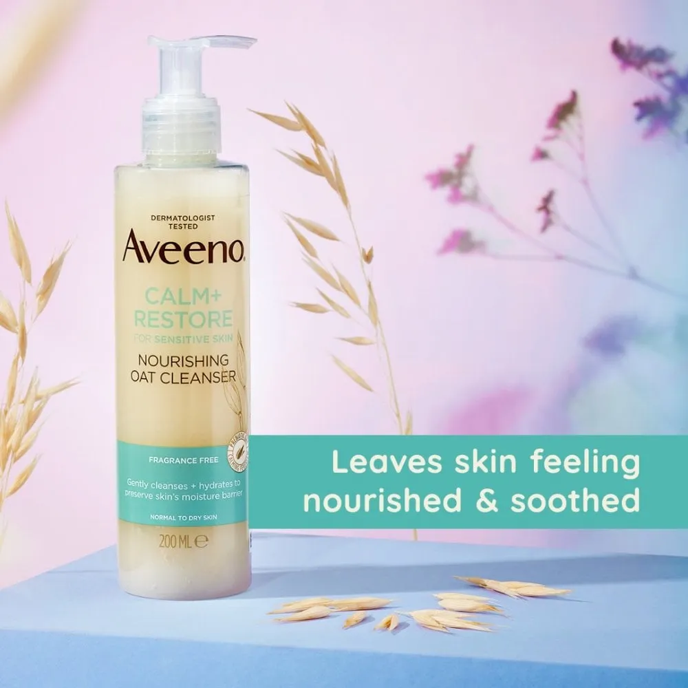 Aveeno Face Calm  Restore Nourishing Oat Cleanser 200ml