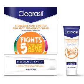 Clearasil Stubborn Acne Control 5-in-1 Spot Treatment Cream