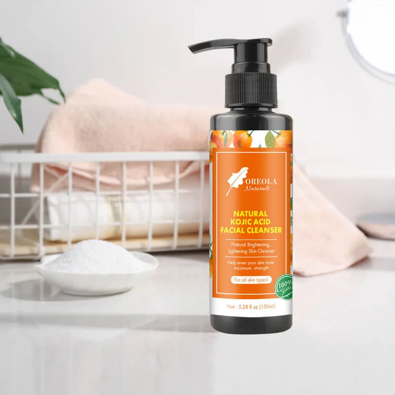 Kojic Acid Face Cleanser, Face Wash Ideal For all Skin Types 5.28 Oz/150 ml by Oreola Naturals