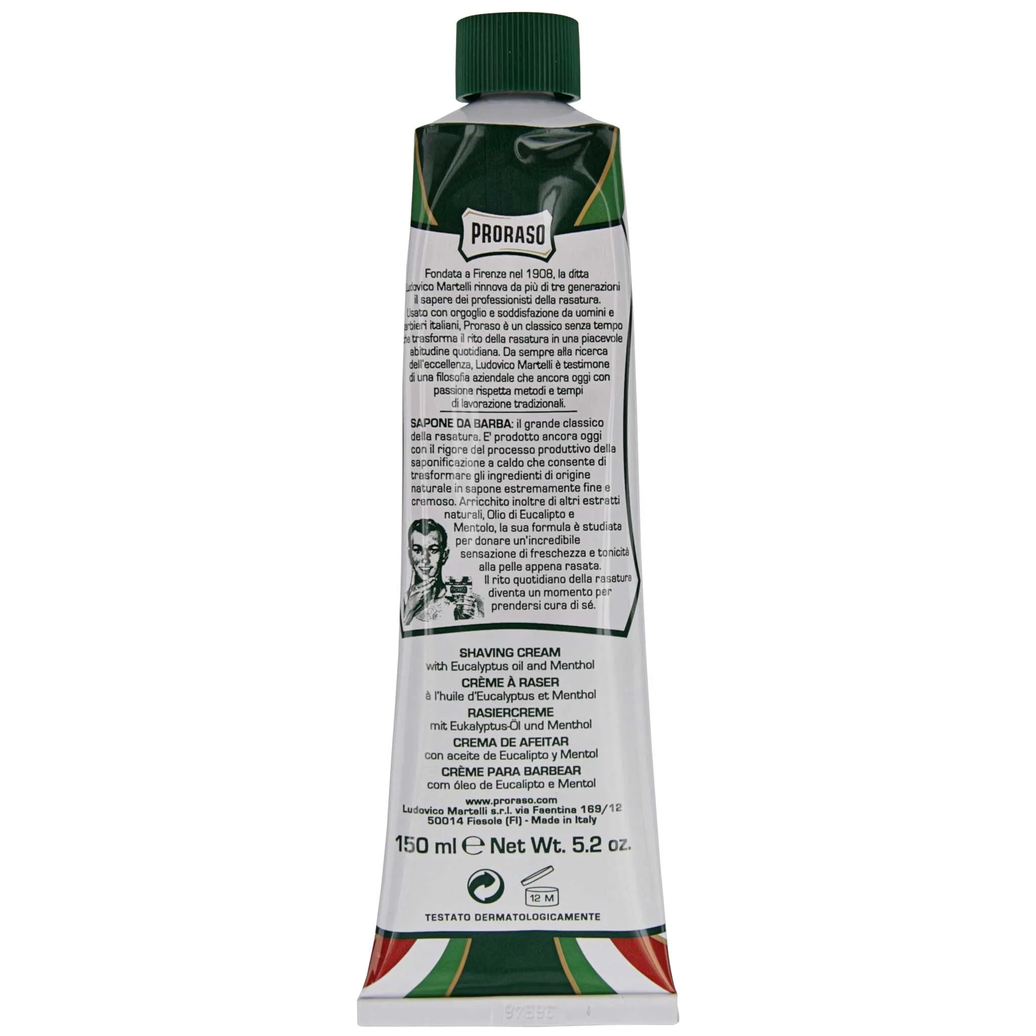 Proraso Shave Cream in Tube, Aloe & Vitamin E