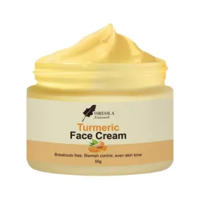 Turmeric Face Cream, Moisturizing, Glowing and Hydrating (50g) Ideal For All Skin Types by Oreola Naturals